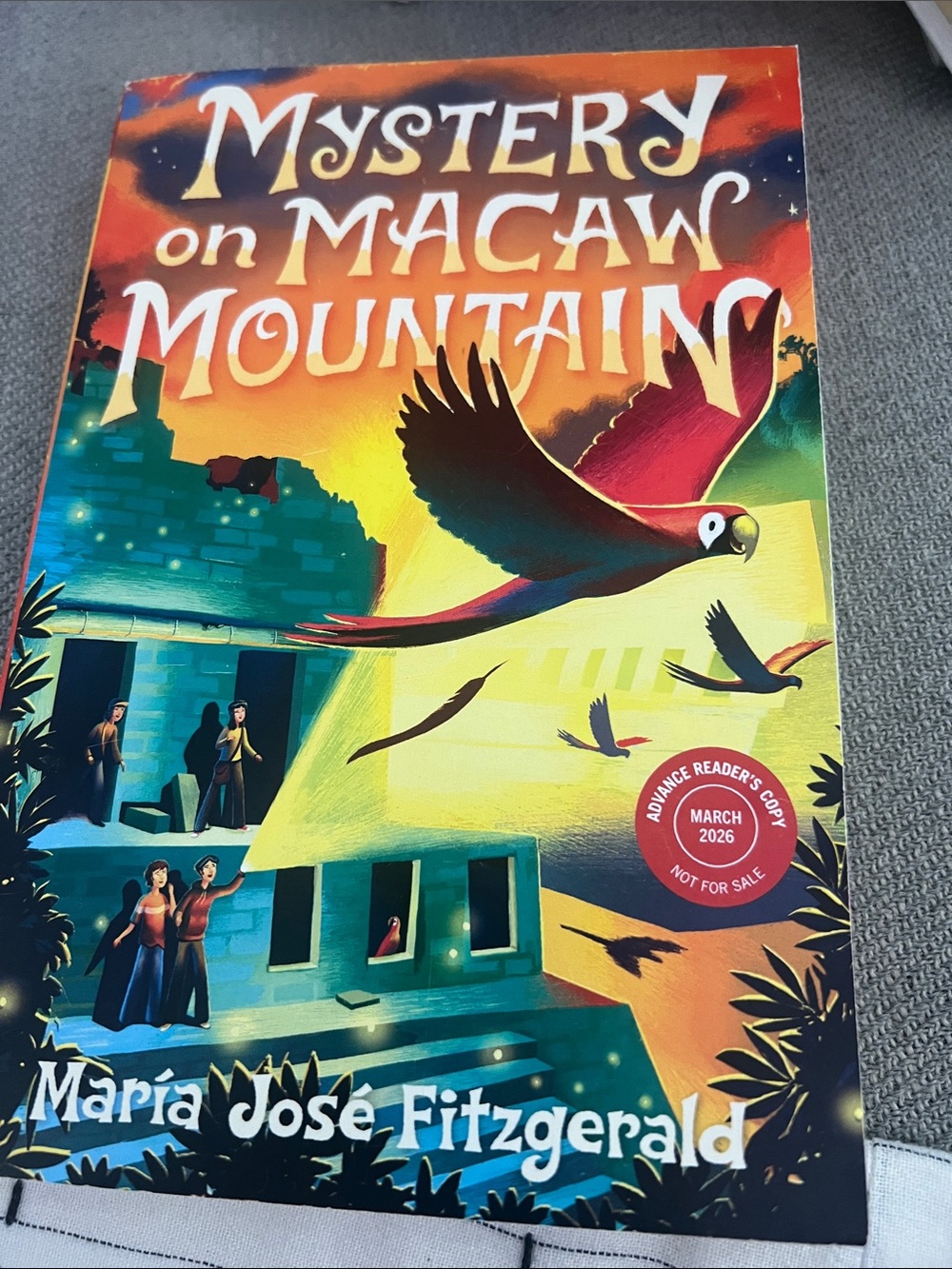 María José Fitzgerald Mystery on Macaw Mountain Hardcover Advance Copy 2026